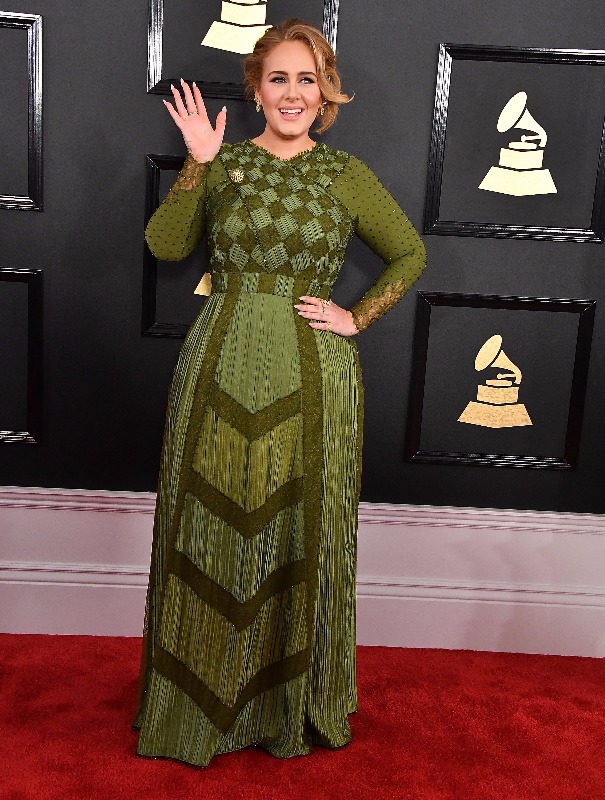 LOS ANGELES, CA - FEBRUARY 12: Adele arrives at the 59th GRAMMY Awards on February 12, 2017 in Los Angeles, California. (Photo by Steve Granitz/WireImage)