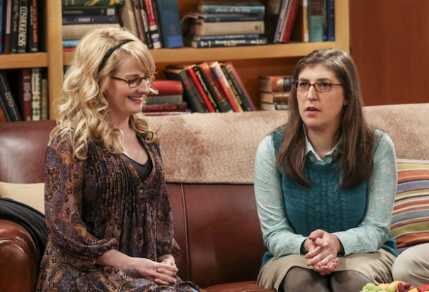 “The Holiday Summation” – Pictured: Bernadette (Melissa Rauch), Amy Farrah Fowler (Mayim Bialik), Sheldon Cooper (Jim Parsons) and Leonard Hofstadter (Johnny Galecki). Sheldon and Amy visit Leonard and Penny for the first time since the holidays and share details about their terrible trip to Texas, on THE BIG BANG THEORY, Thursday, Jan. 5 (8:00-8:31 PM, ET/PT) on the CBS Television Network. Laurie Metcalf returns as Sheldon’s mother, Mary. Photo: Michael Yarish/Warner Bros. Entertainment Inc. © 2016 WBEI. All rights reserved.